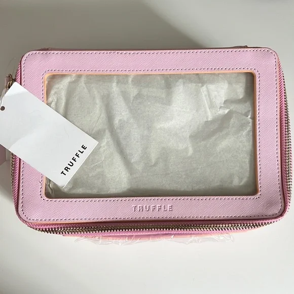 Pink Truffle Clarity Jumbo Jetset Case Small and Large size New